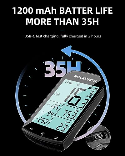 Wireless Bike Computer with Speed Cadence Sensor 2.9inch LCD Screen Q859