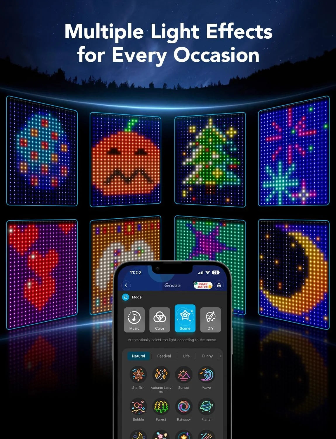 Smart Curtain Lights With App Control E30510