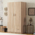 3 Door Wardrobe with Mirror and Hanging Rod X169776