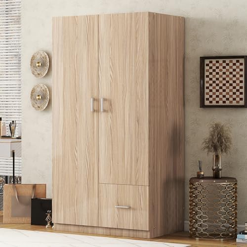3 Door Wardrobe with Mirror and Hanging Rod X169776