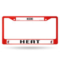 White and Red NBA Miami Heat License Plate Cover A60042