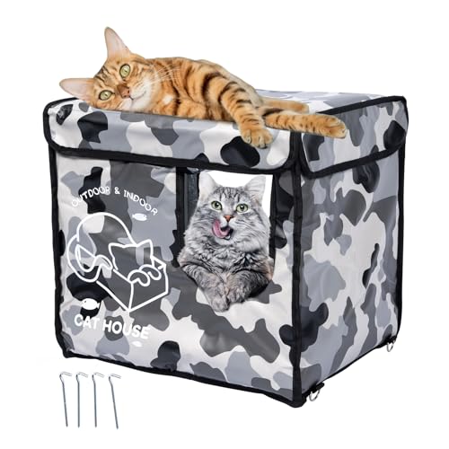 Insulated Waterproof Oxford Cloth Cat Shelter (Green) O93598