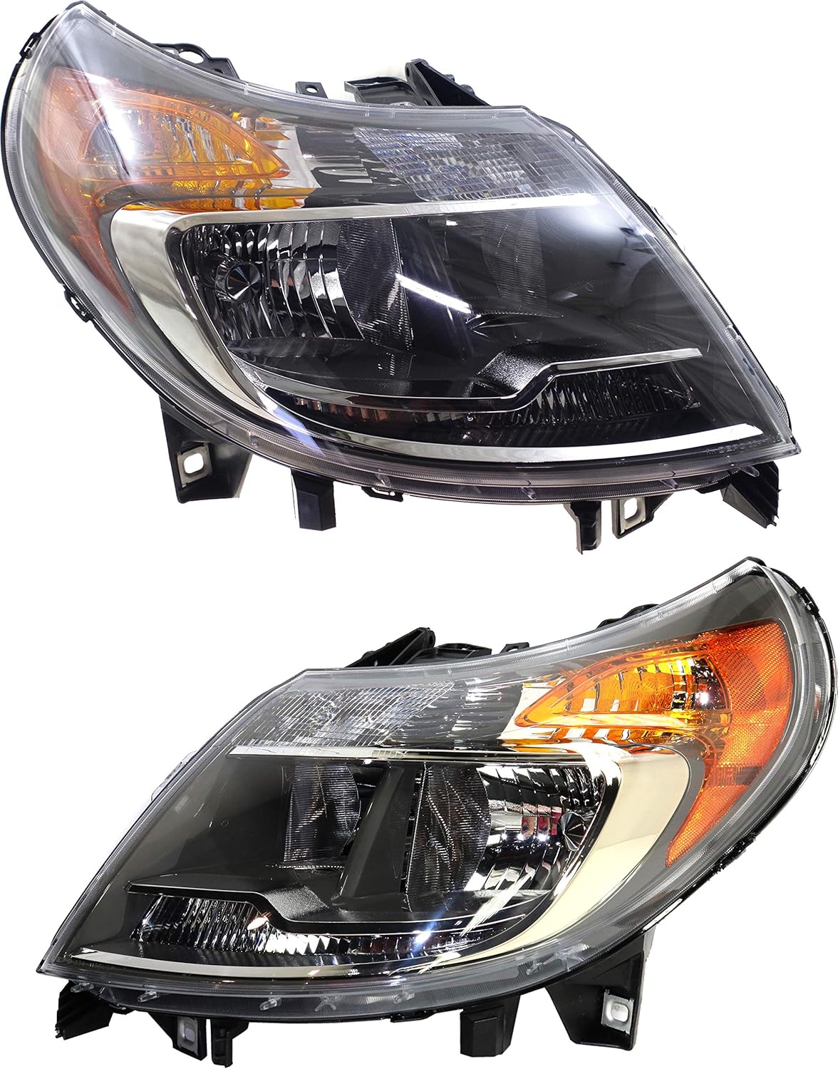 Headlight Set of 2 Clear Lens Halogen Composite A4950