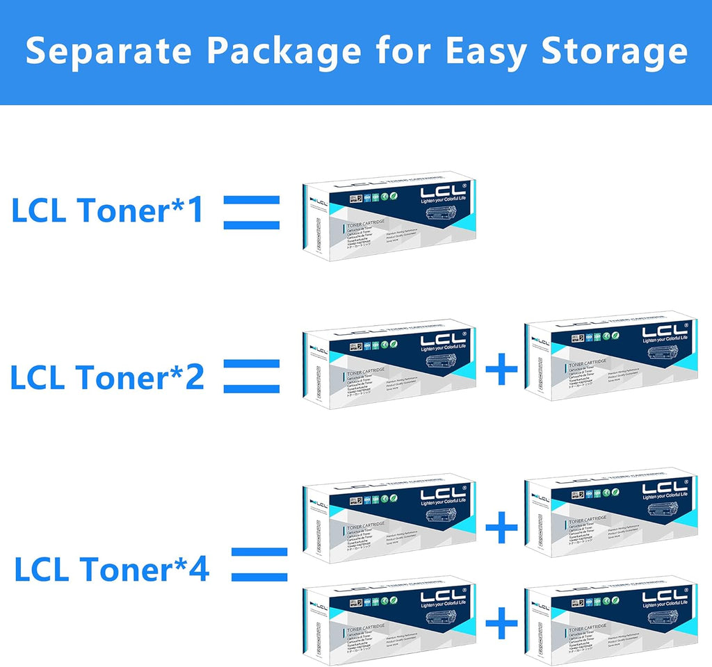 Compatible Toner Cartridge Replacement 4-Pack T1696