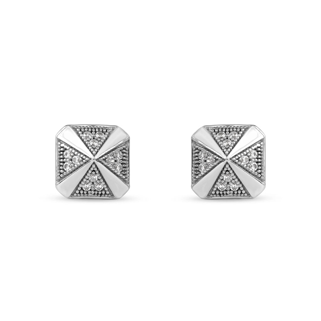 S925 Sterling Silver Diamond Stud Earrings U5349