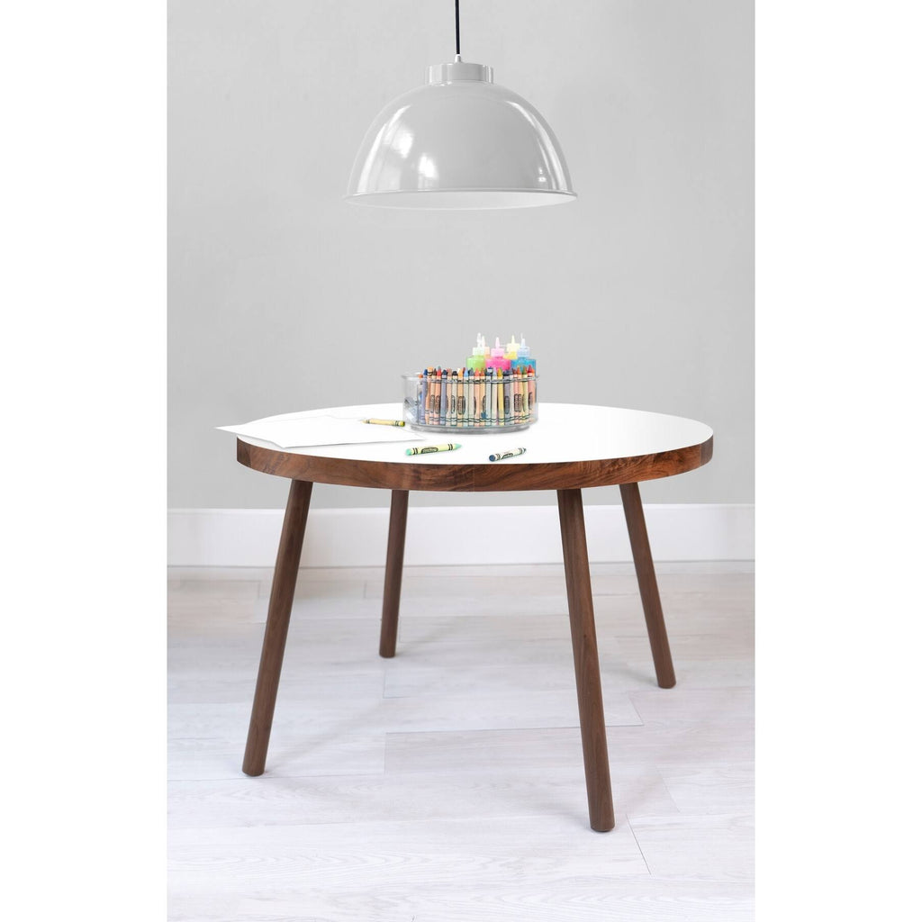 Round Kids Table Walnut White 30x22 R12252