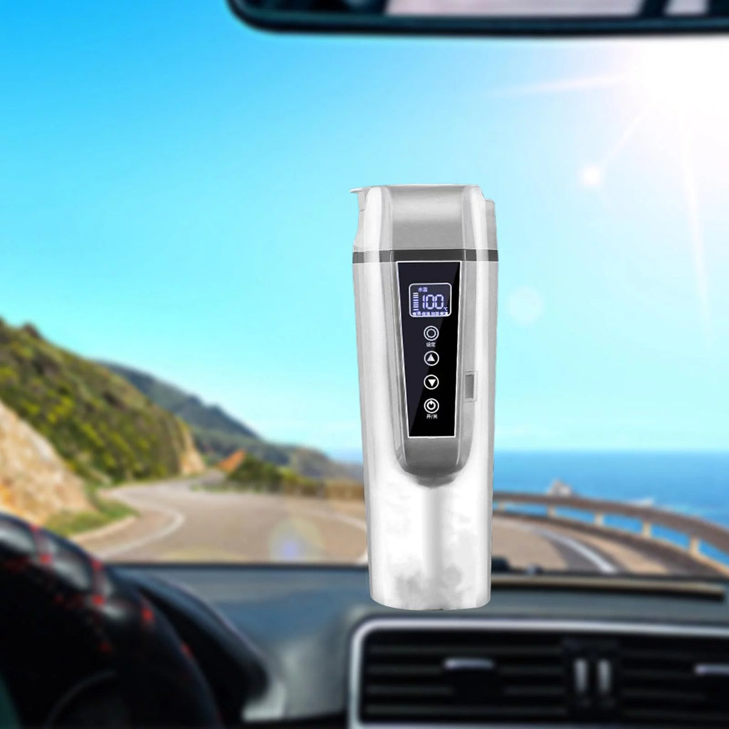 12V/24V Digital Display Heating Cup White L38846