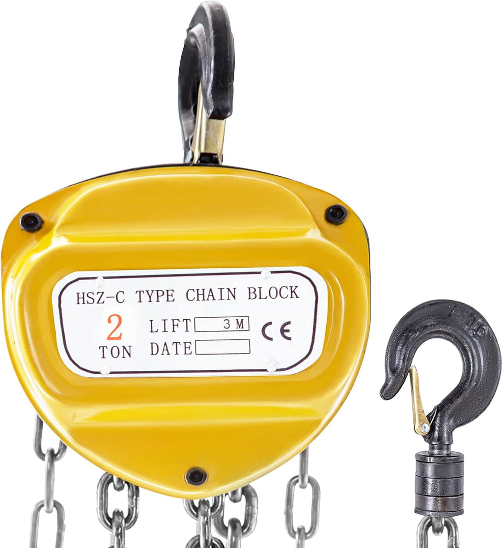 Yellow Pack of 2 Manual Chain Hoist S432704