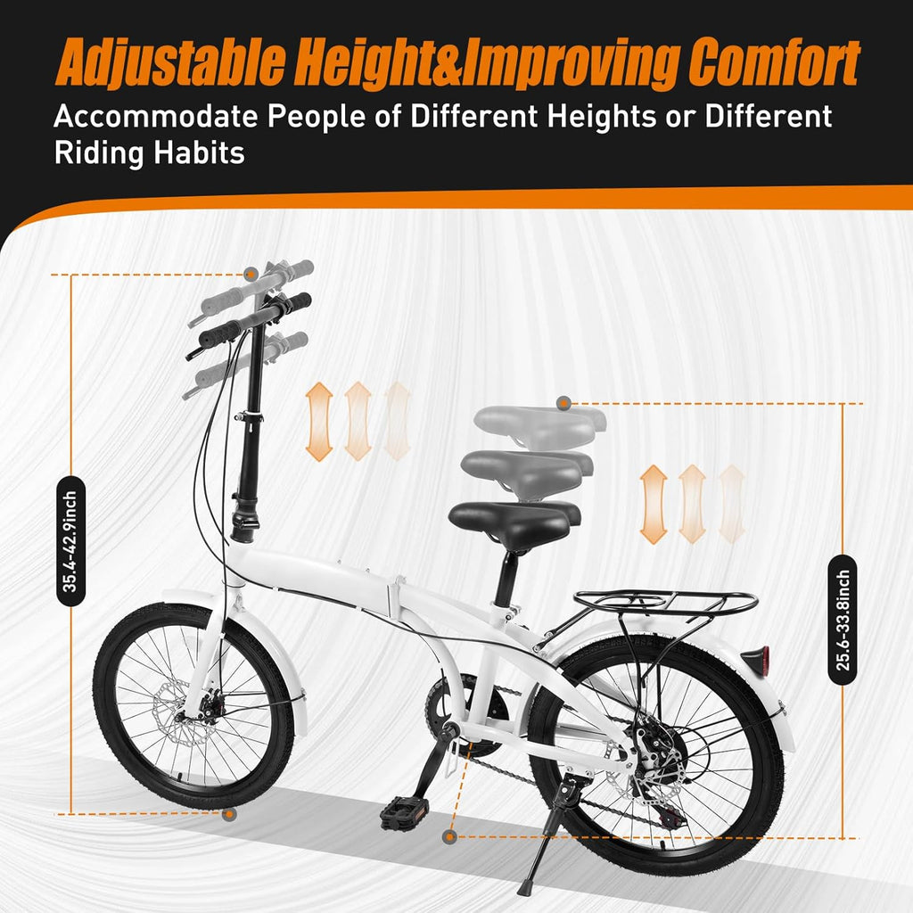 20-inch 7 Speed Folding Bicycle with Disc Brake N819327