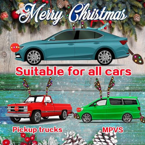Christmas Rudolph Reindeer Vehicle Kit with Antlers Car and Nose Decorations S886220