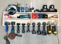 10-Slot Birch Plywood Drill Tool Holder Storage Rack Q80992