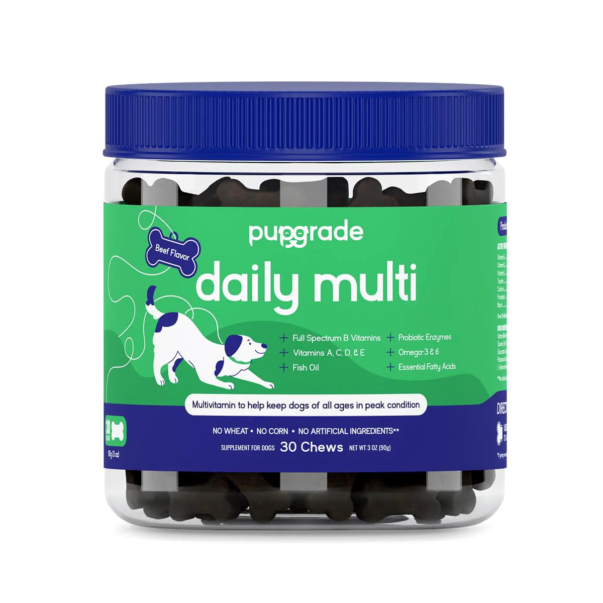 Dog Multivitamin Soft Chews with Probiotics Omega Fish Oil Vitamins 30 Ct J517