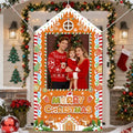 Christmas Photo Booth Backdrop Gingerbread House Banner K4373