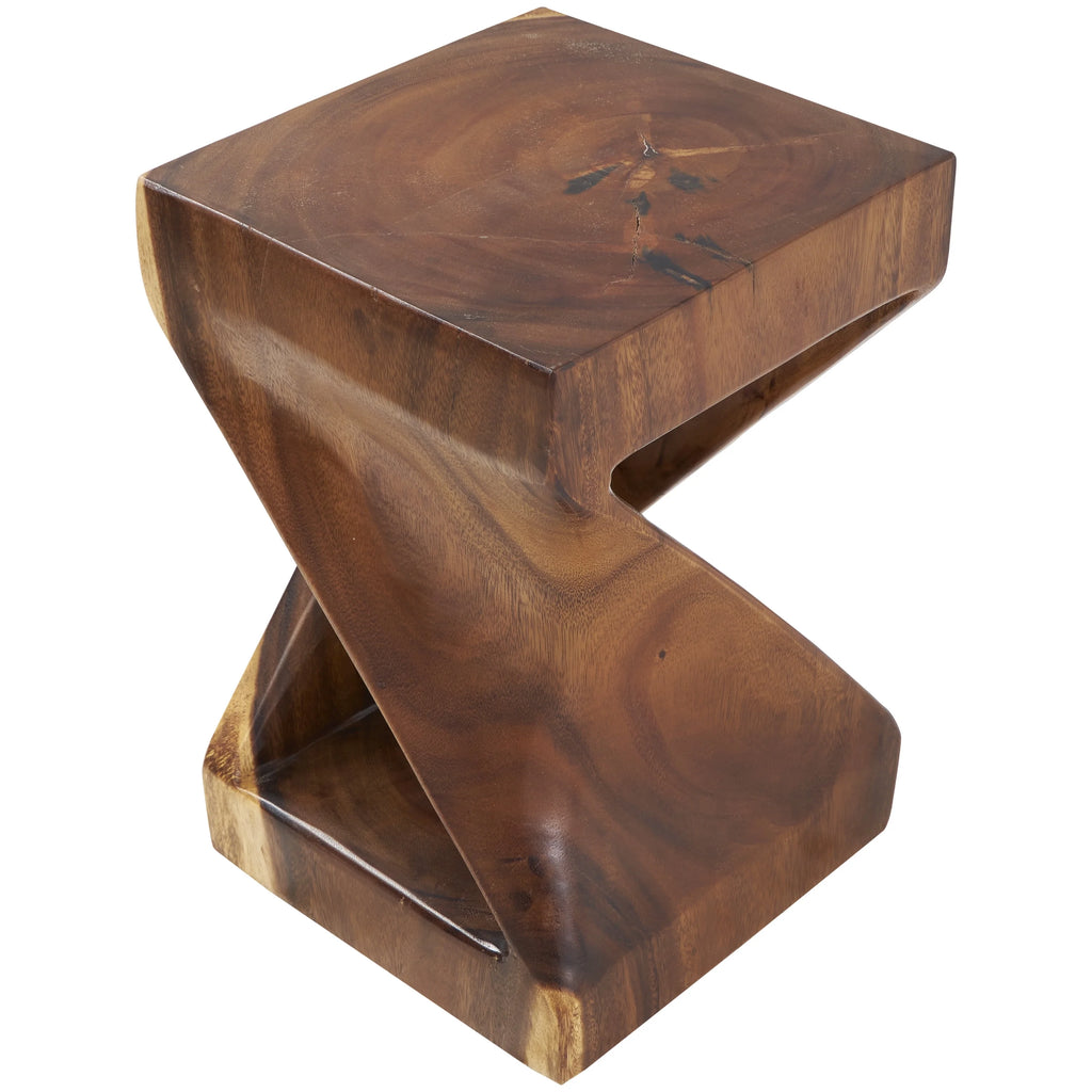 12" x 18" Brown Suar Wood Handmade Accent Table G301629