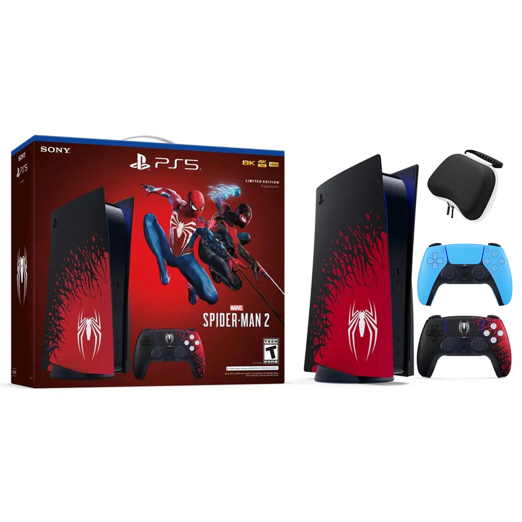 PS5 Disc Edition Console with Two Controllers and Hard Shell Protective Controller Case R106866