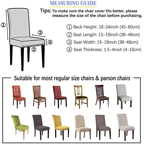 Set of 4 Stretch Spandex Parsons Chair Slipcovers (Pink) S774