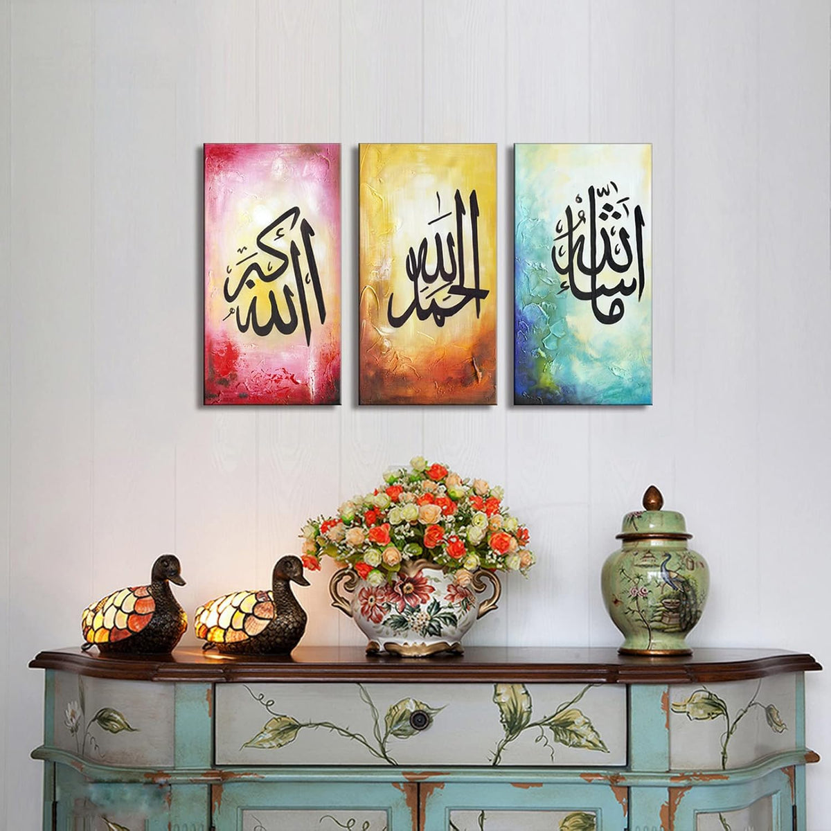 Pink Abstract Canvas Wall Art 28x60 inches C7565