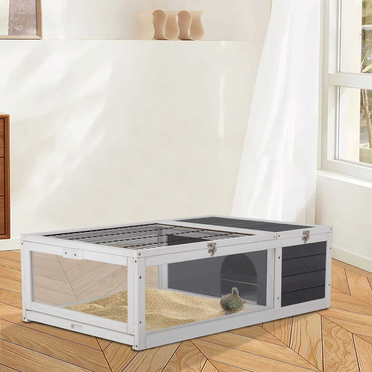 Large Transparent Wooden Tortoise Enclosure M157