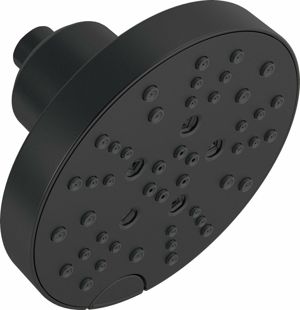 Matte Black 5-Setting Raincan Shower Head B61329
