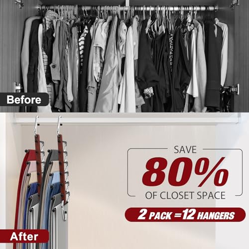 Mahogany Wooden Pants Hangers 2 Pack R23081