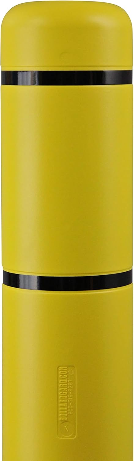 Yellow White Reflective Bollard Cover Pack of 2 S17988