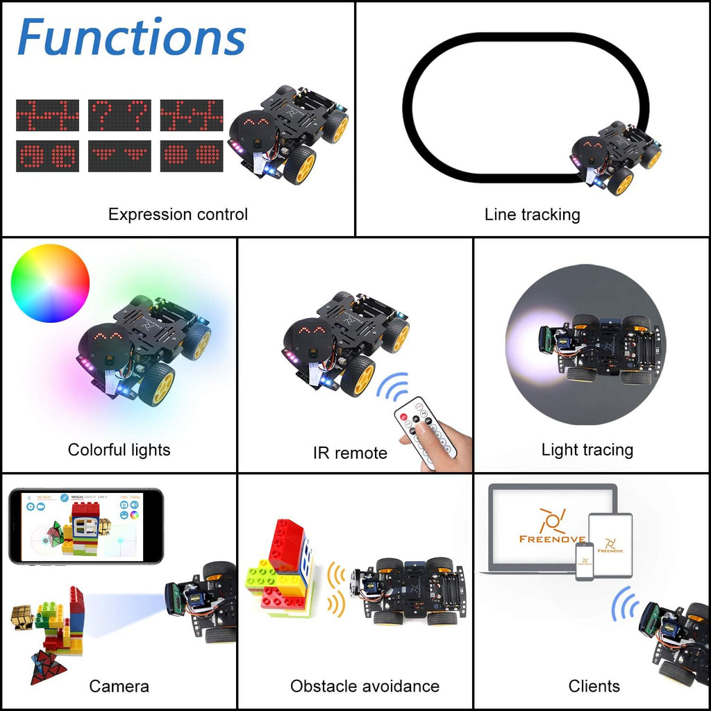 4WD Car Kit for ESP32-WROVER with Camera Y574708
