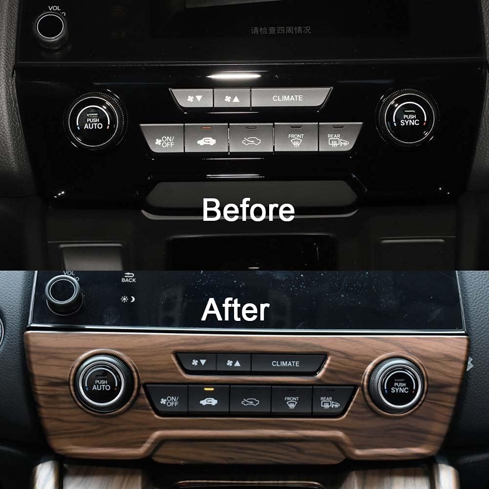 Peach Wood Air Vent Trim Left Right Side Dashboard Sticker Frame Y274168