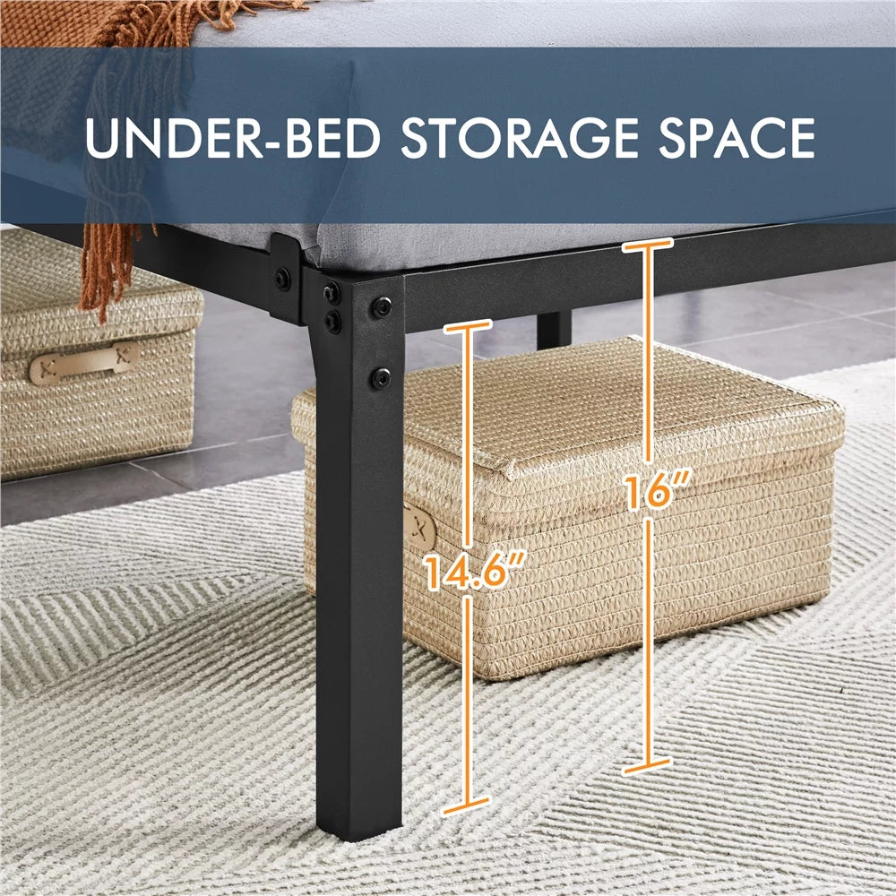 Twin Size Black Metal Platform Bed Frame V31929