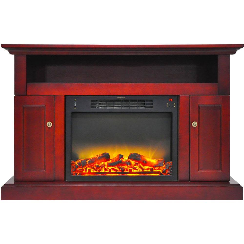 White Electric Fireplace with Entertainment Stand G778021