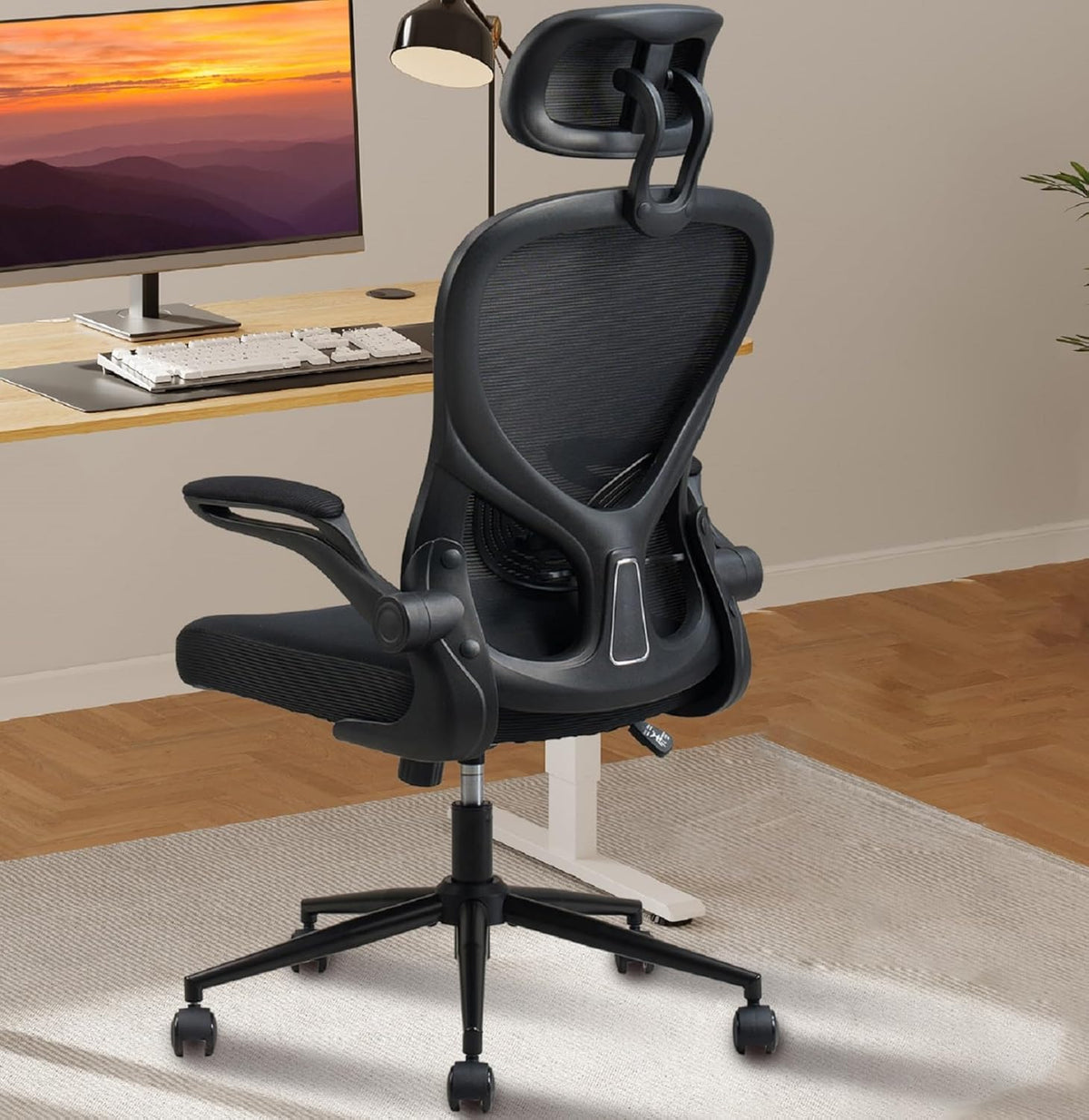 High Back Mesh Office Chair with Adjustable Lumbar Support Y382089