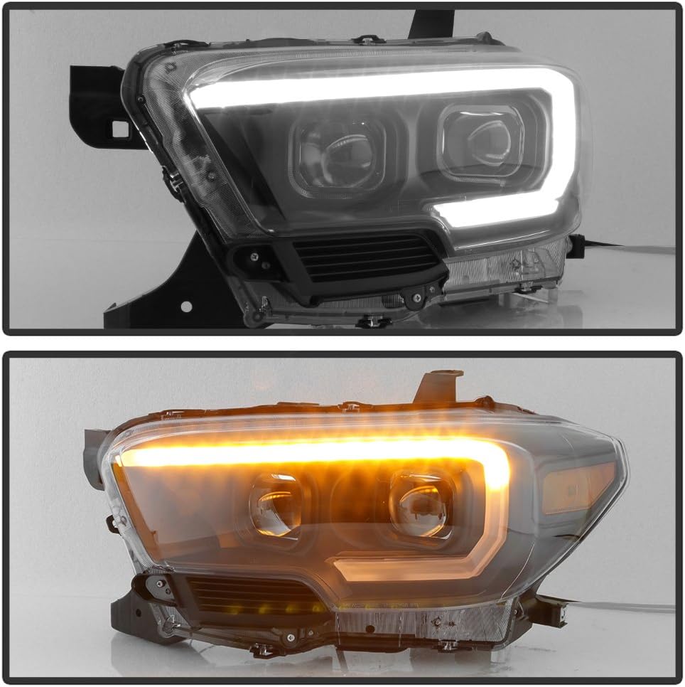 2016-2019 Toyota Tacoma Black Housing LED Headlights K292