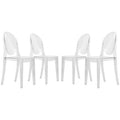Transparent Acrylic Chair Set of 4 Z9634