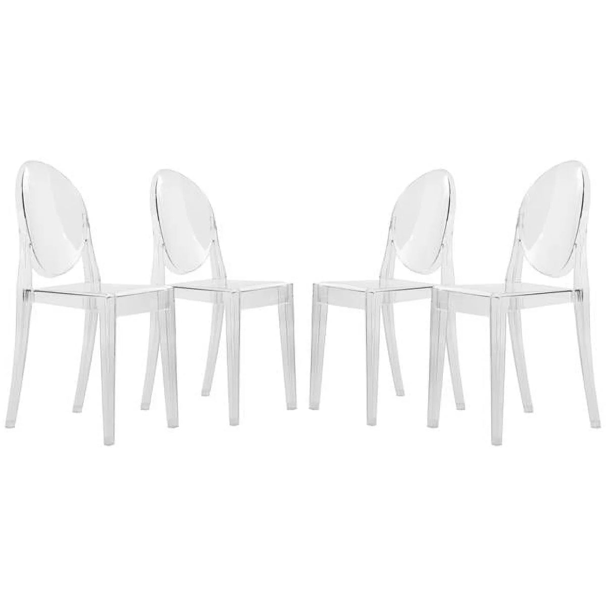 Transparent Acrylic Chair Set of 4 Z9634