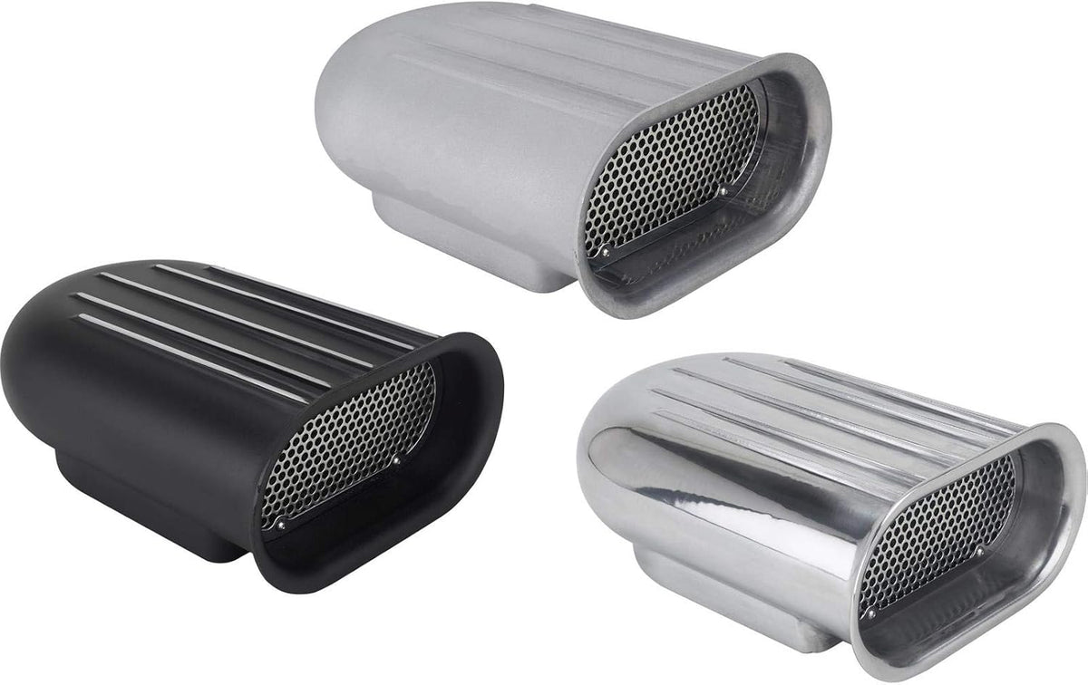 Finned Aluminum Single Quad Carb Air Scoop O9335