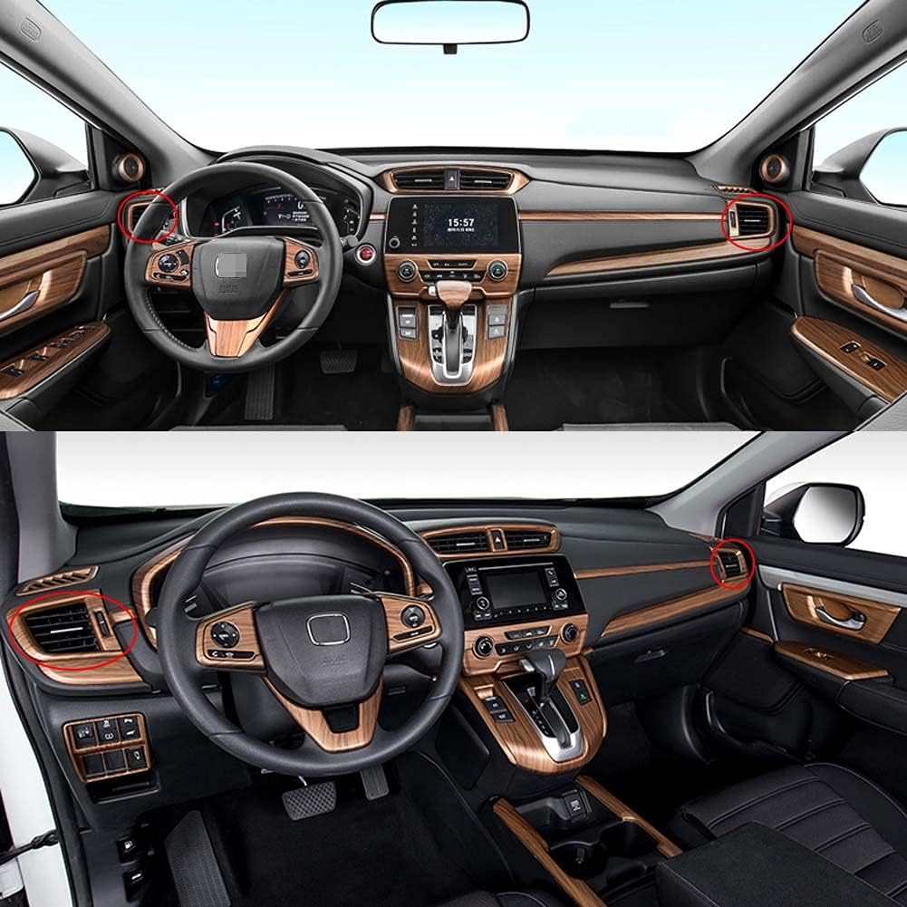 Peach Wood Air Vent Trim Left Right Side Dashboard Sticker Frame Y274168
