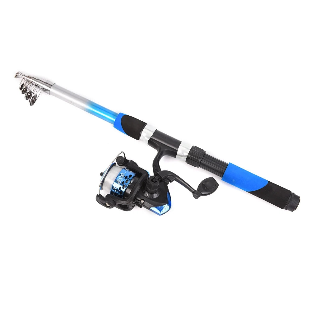 2.1m Telescopic Fishing Rods with 2PCS Reels Fishing Bag C361314