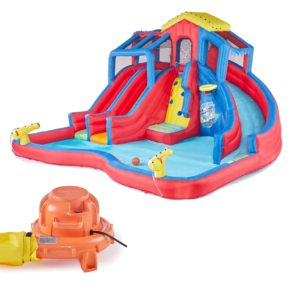 Inflatable Play Water Park with Slides and Water Cannons A924829