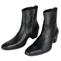 Black Leather Chelsea Boots P579