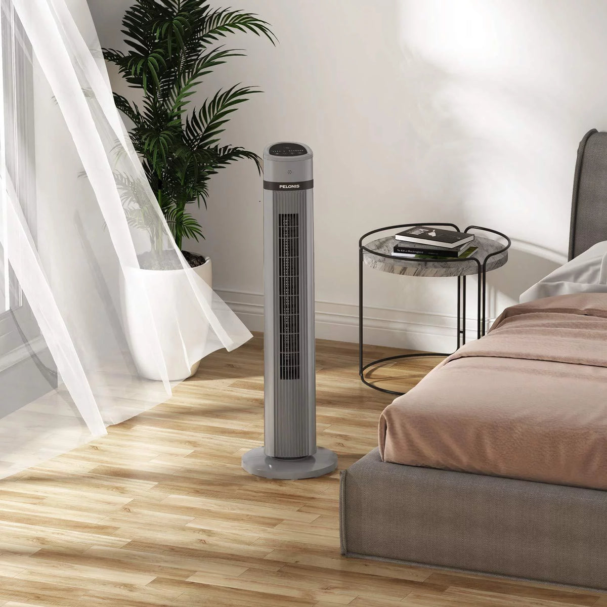 40 Oscillating Tower Fan with Remote, Black P319745