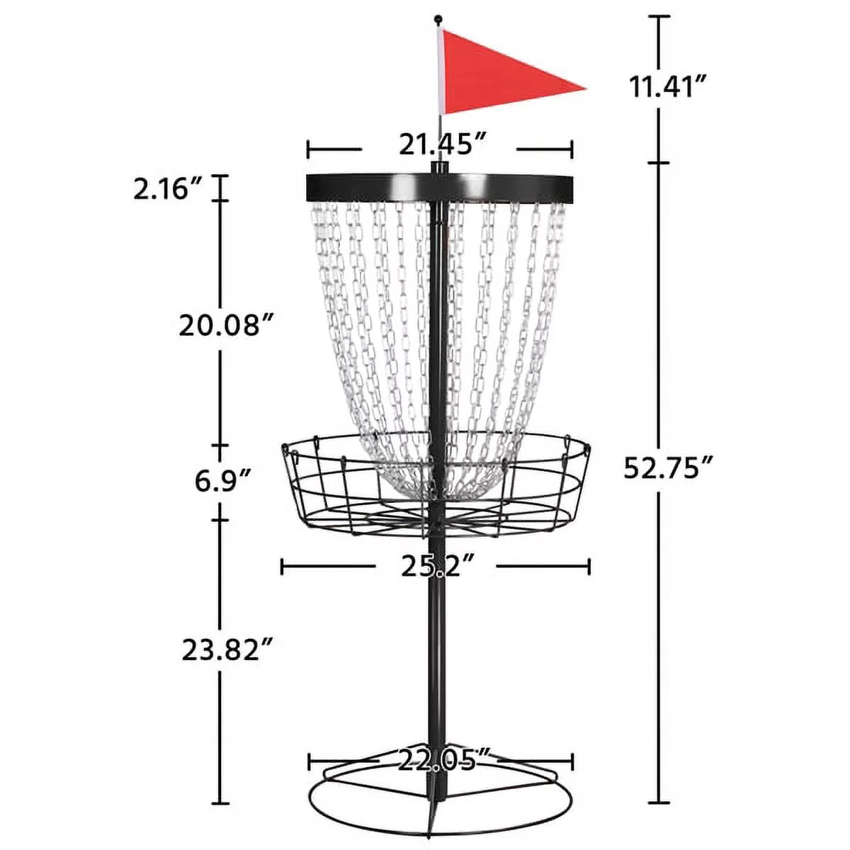 Black Disc Golf Goal with Carrying Bag and 3 Discs T460