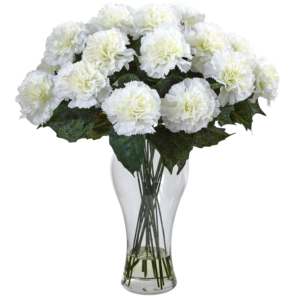 Orange Carnation Arrangement with Vase T190871