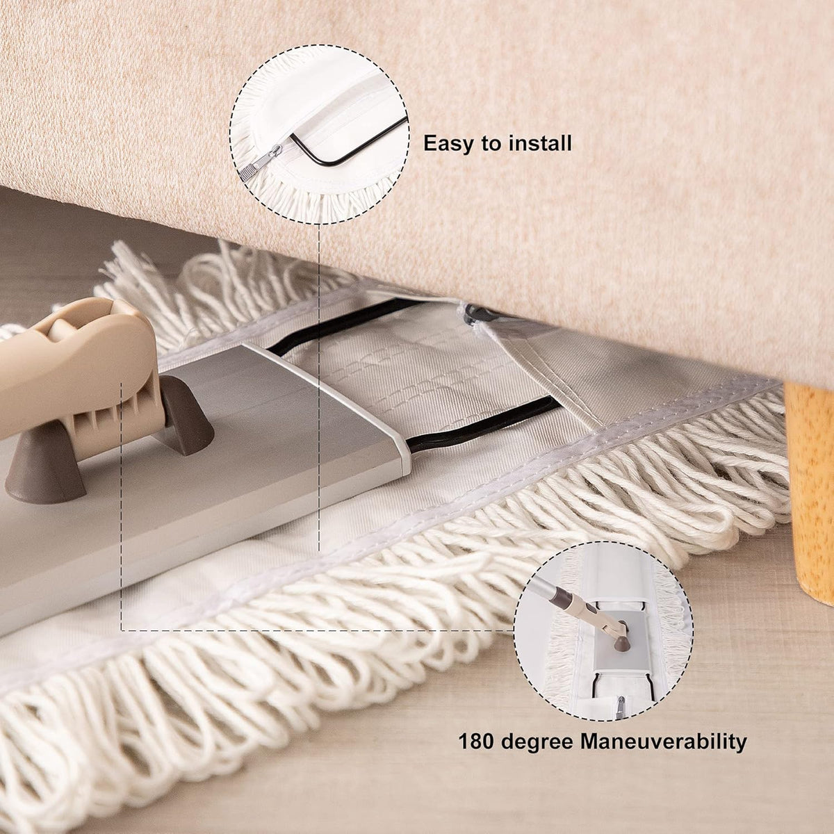 36" Industrial Cotton Dust Mop with Telescopic Handle X676469