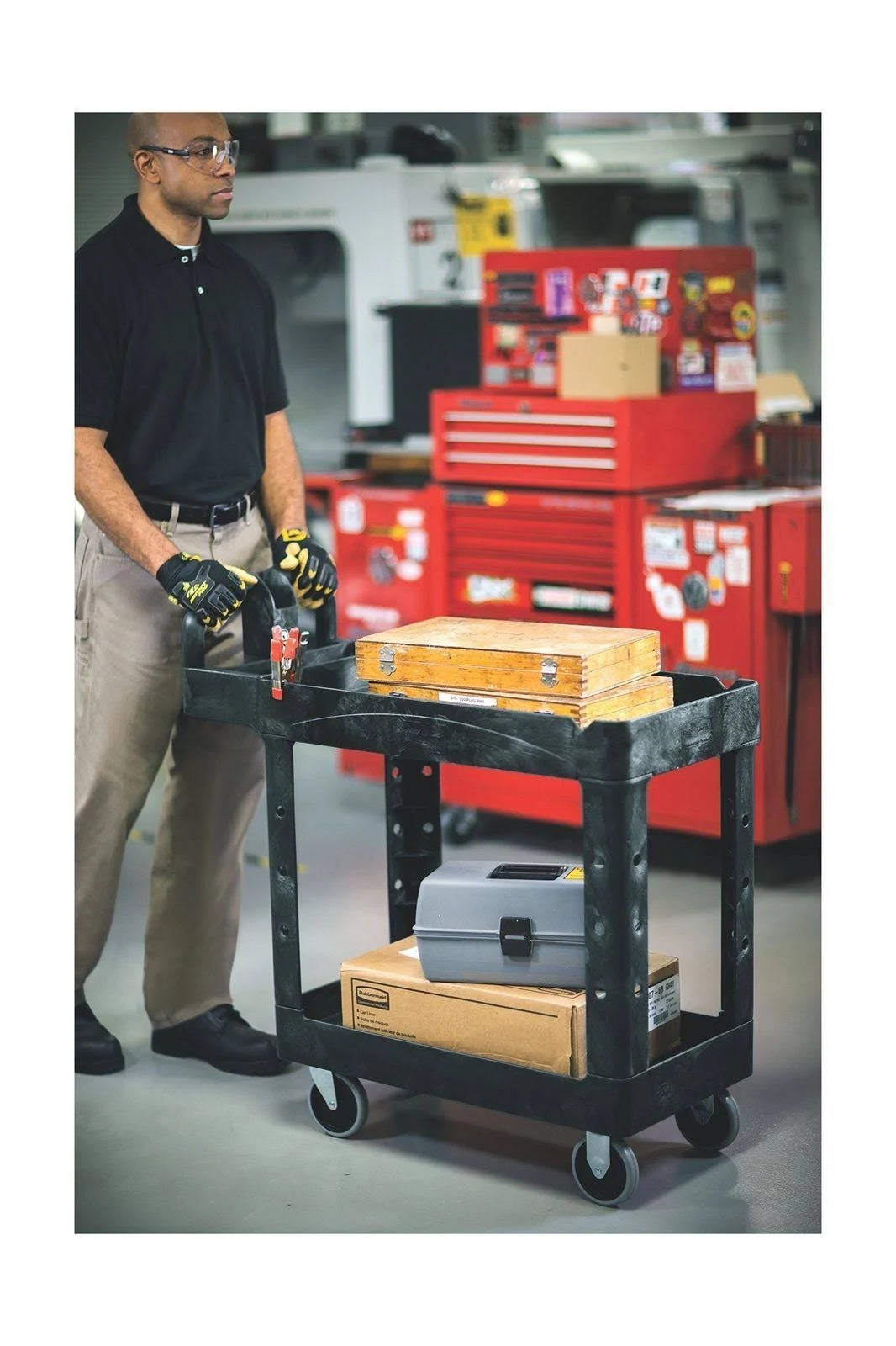Heavy-Duty Utility Cart with 2 Shelves L603198