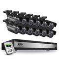 16-Channel 1080p 2TB DVR Security Camera System with 12 Wired Bullet Cameras D403