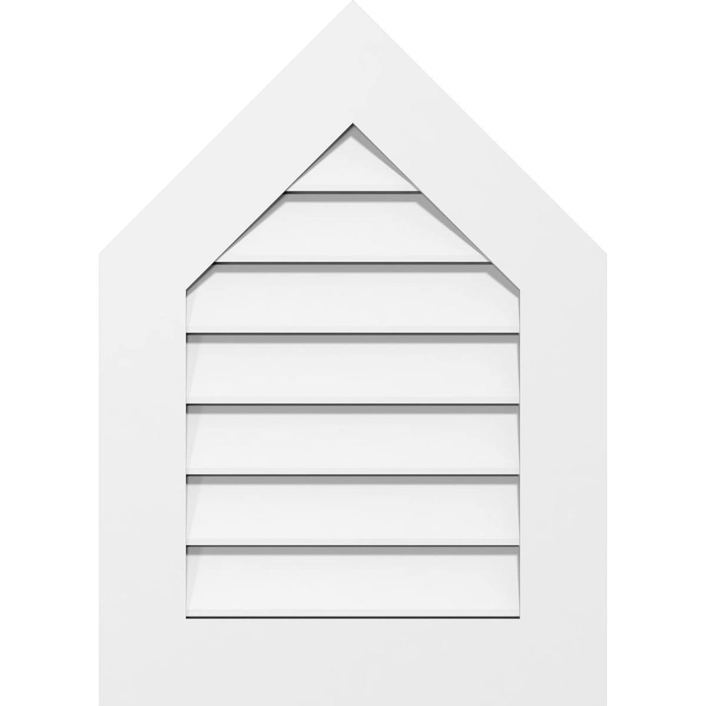 Peaked Top Surface Mount PVC Gable Vent X611258