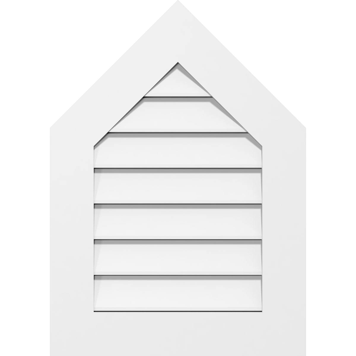 Peaked Top Surface Mount PVC Gable Vent X611258