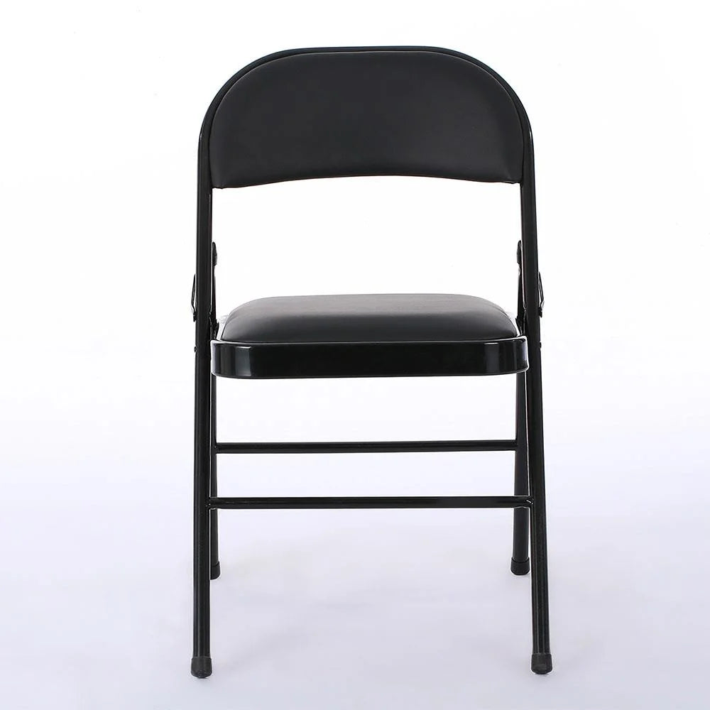Black Leather Folding Conference Chairs X983255