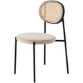 Beige Wicker Dining Chair with Steel Frame A71142