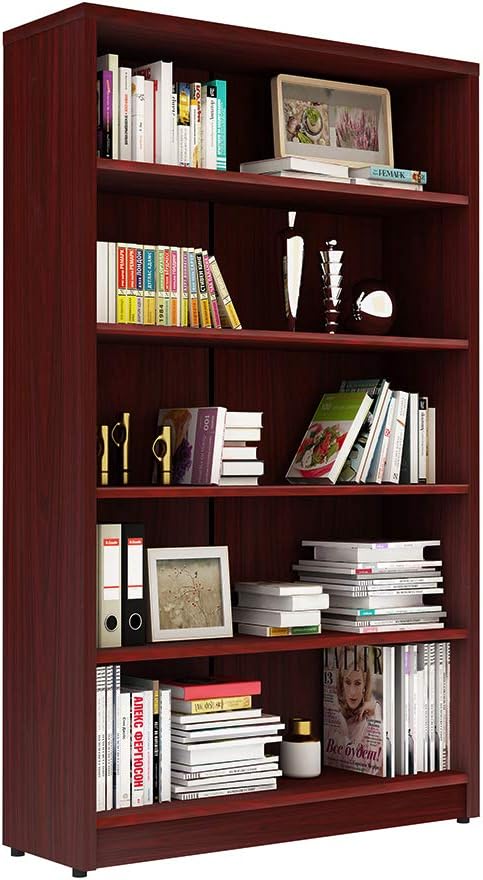 White 4-Shelf Wood Bookcase F470716