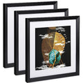 10x10 Black Solid Wood Picture Frame E166